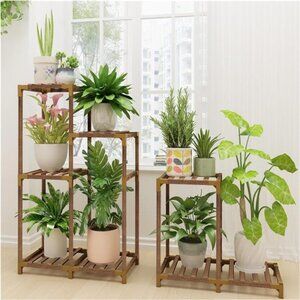 Plant Stand Indoor Outdoor,Plant Shelf Corner Tall PlantStand FlowerStand Wooden